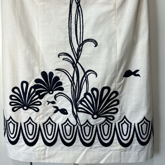 Lily Pulitzer Fly Me To The Sea Bowen Strapless Embroidered Dress Size 4 - Picture 3 of 11